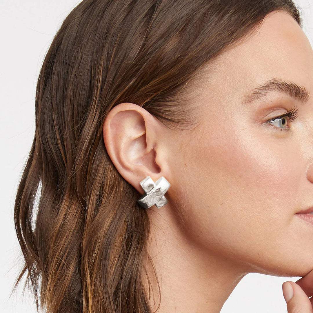 Julie Vos | Catalina X Earring in Silver