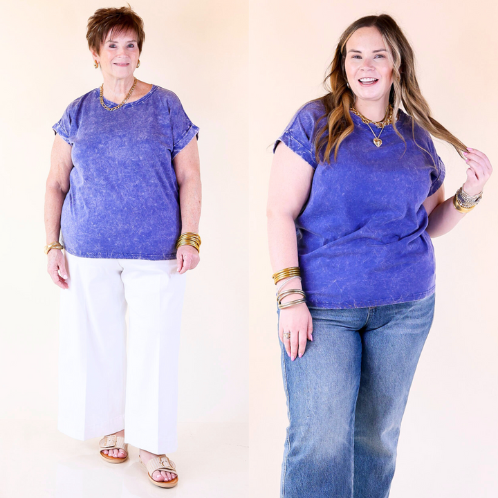 Chic Made Easy Short Sleeve Shirt in Blue