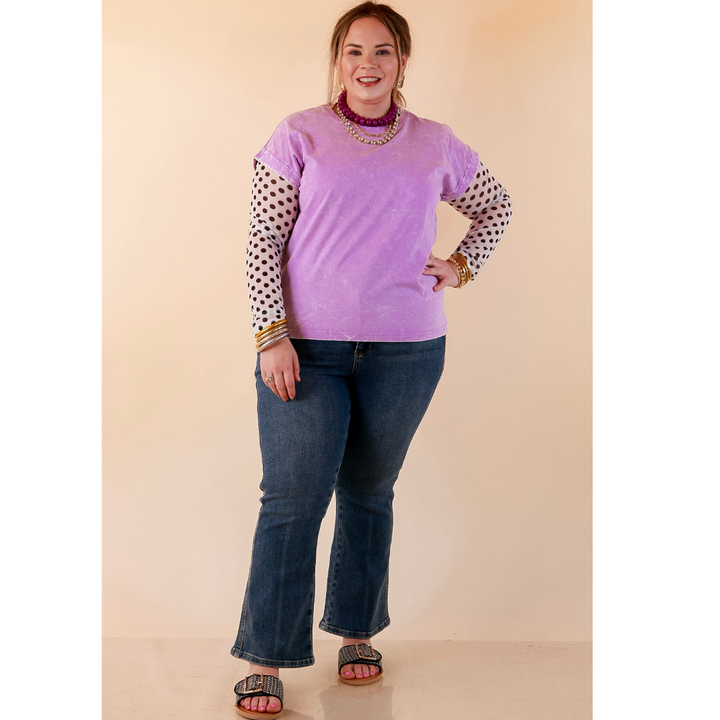 Chic Made Easy Short Sleeve Shirt in Lavender Purple
