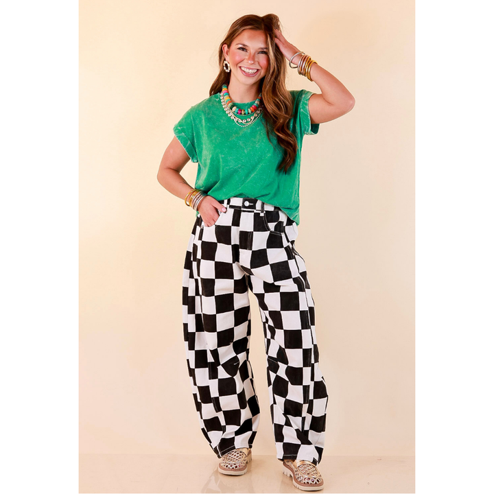 Chic Made Easy Short Sleeve Shirt in Green