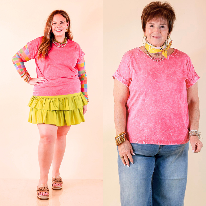 Chic Made Easy Short Sleeve Shirt in Pink