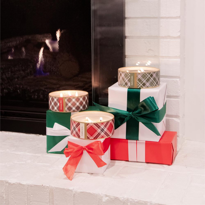 Bridgewater Candle Company | Holiday 3-Wick Tin Candle | Christmas Bliss