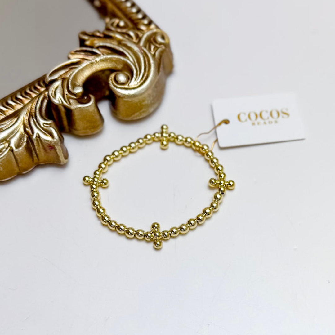 Gold bracelet with &