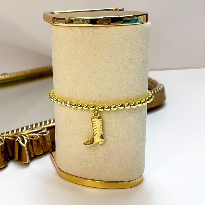 Coco's Beads and Co | The Cowboy Charm 4mm Bracelet in Gold