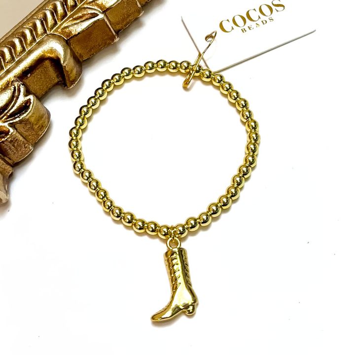 Coco's Beads and Co | The Cowboy Charm 4mm Bracelet in Gold