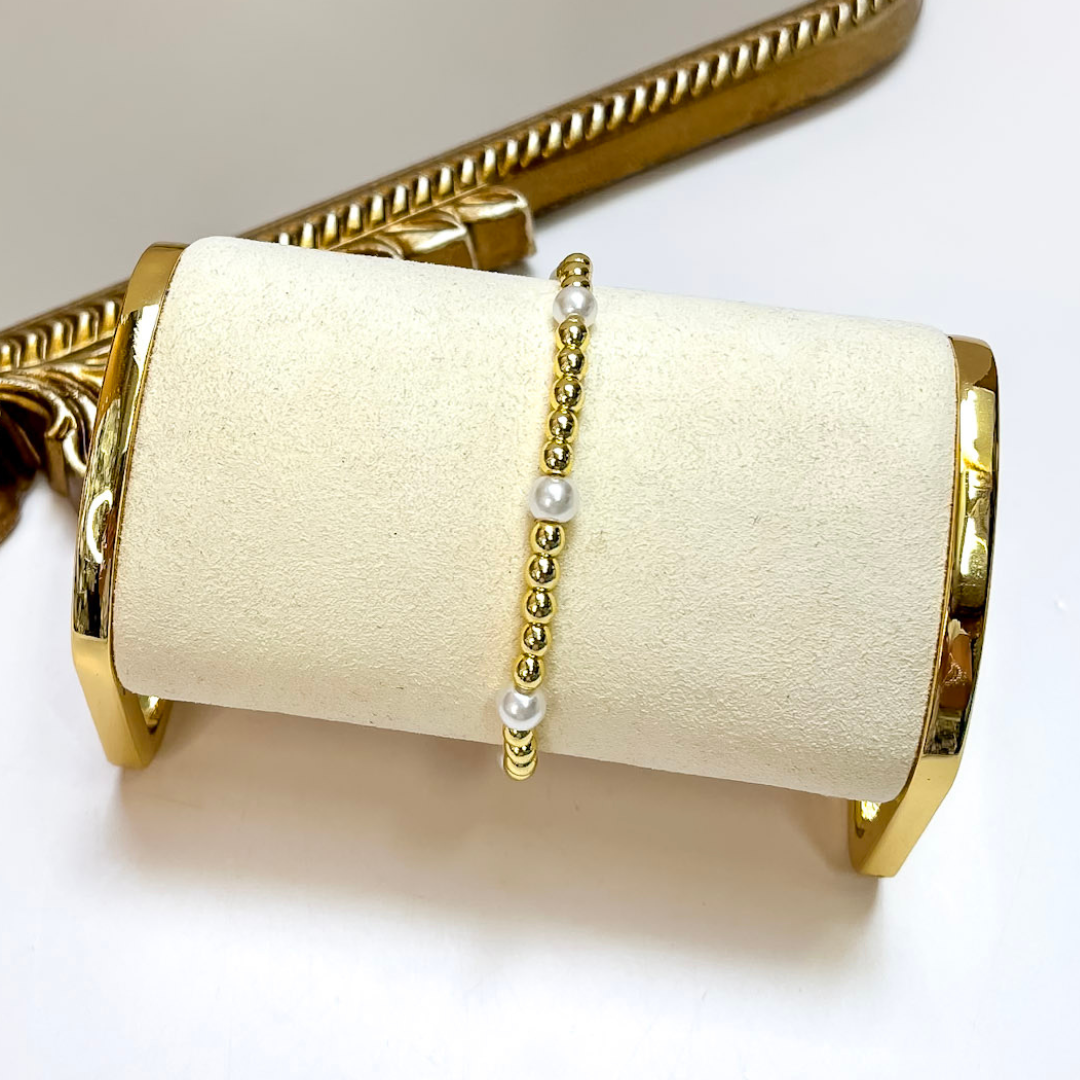 Coco's Beads and Co | The Emma Pearl Bracelet in Gold