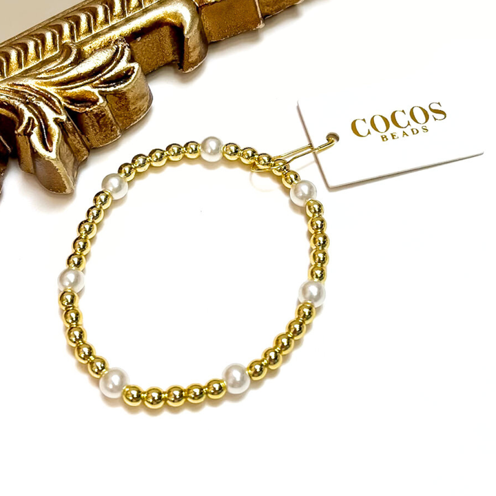Coco's Beads and Co | The Emma Pearl Bracelet in Gold