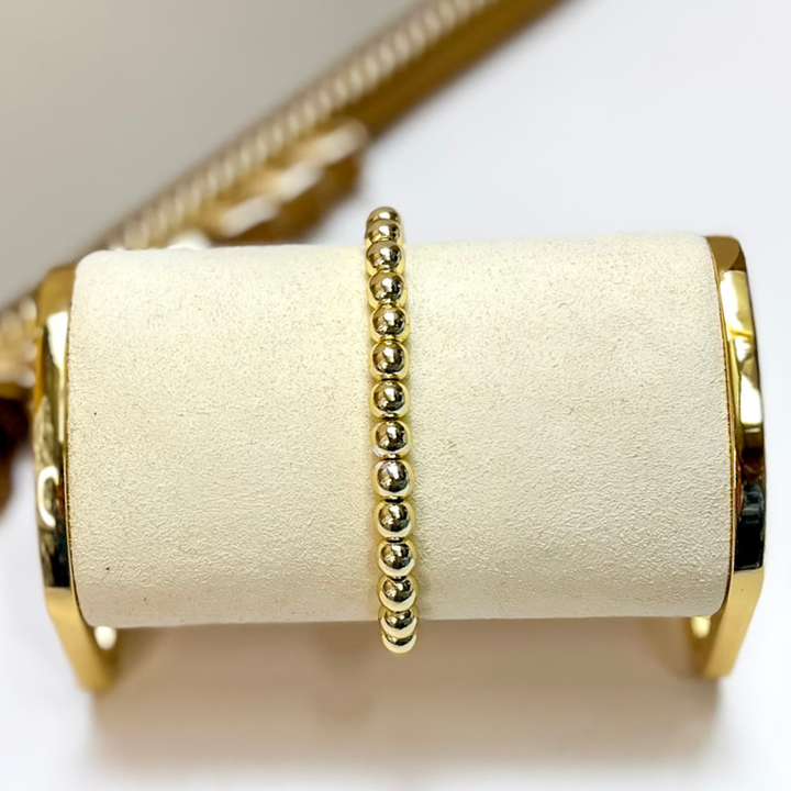 Coco's Beads and Co | The Goldie 6mm Bracelet in Gold