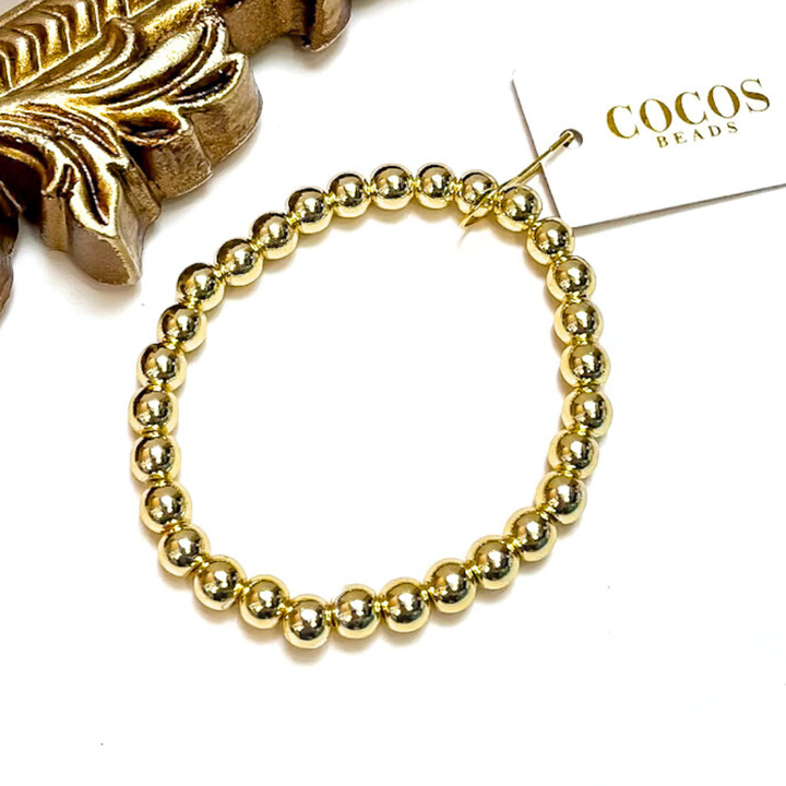 Coco's Beads and Co | The Goldie 6mm Bracelet in Gold
