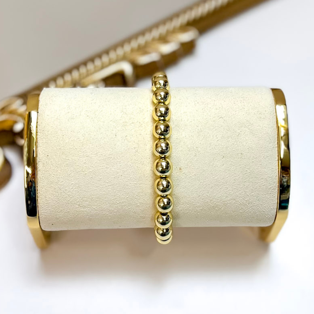 Coco's Beads and Co | The Goldie 8mm Bracelet in Gold