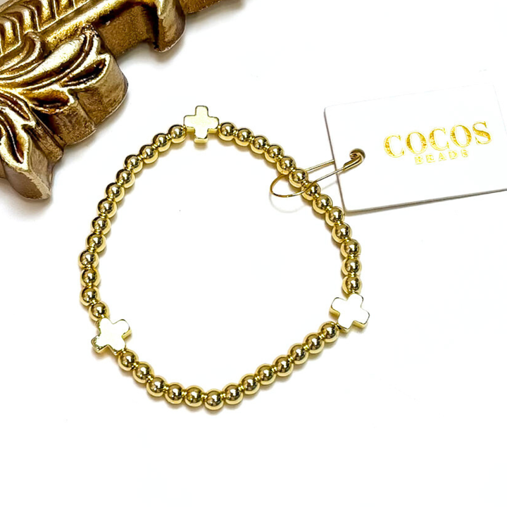 Coco's Beads and Co | The Hope Cross Bracelet in Gold