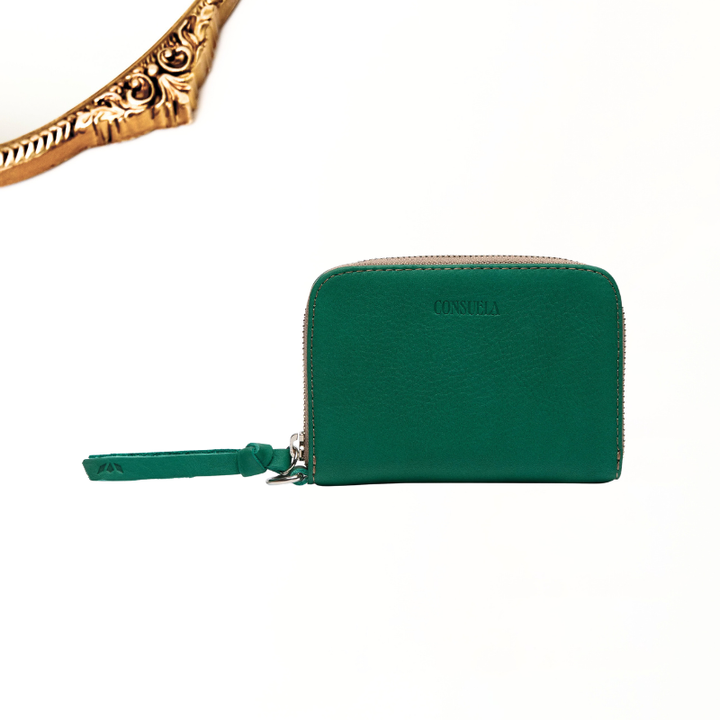 Consuela | Teal Zippy Wallet