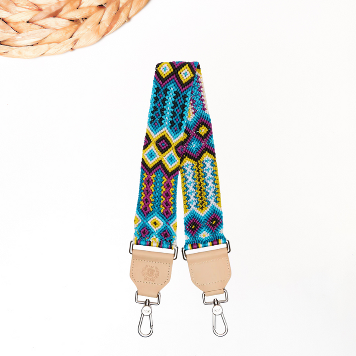 Consuela | Blueberry Wide Woven Shoulder Strap