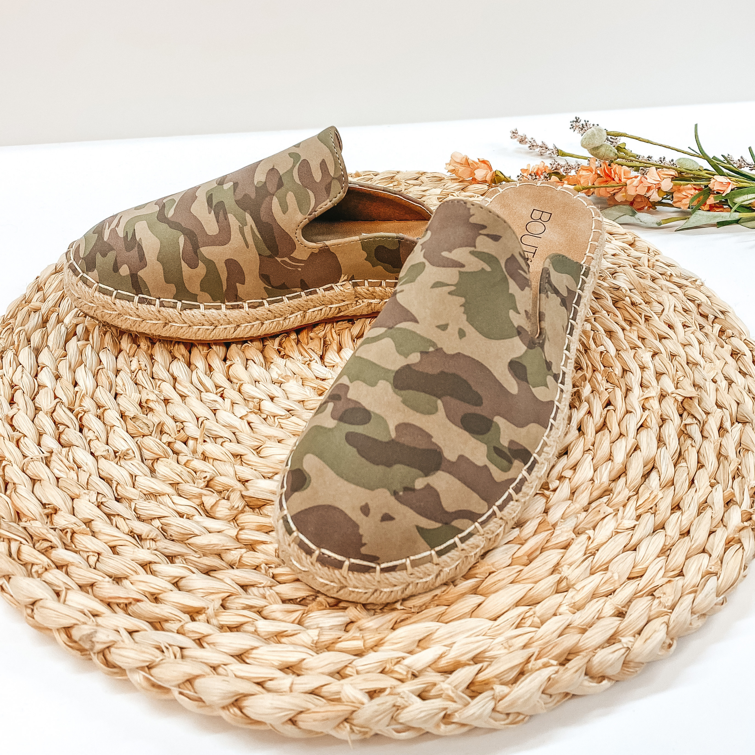 Corky's | Taffy Side Espadrille Slide On Sandals in Camouflage