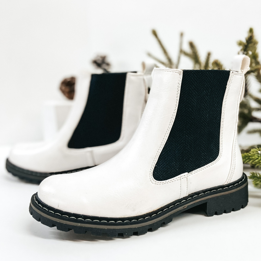Corky's | To Be Honest Slip On Booties in White - Giddy Up Glamour Boutique