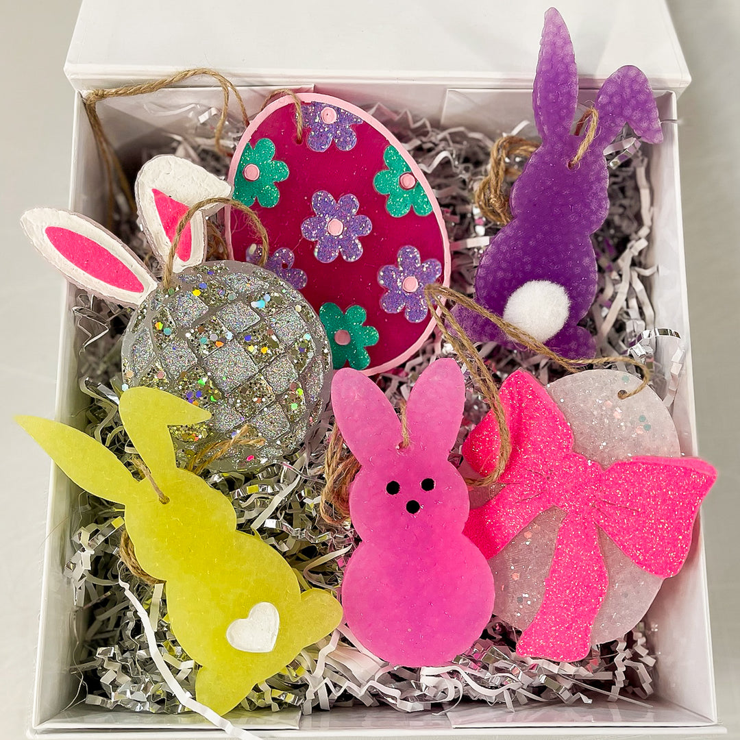 Purple Easter Bunny Butts with Fluffy Tail Car Freshie in Various Scents