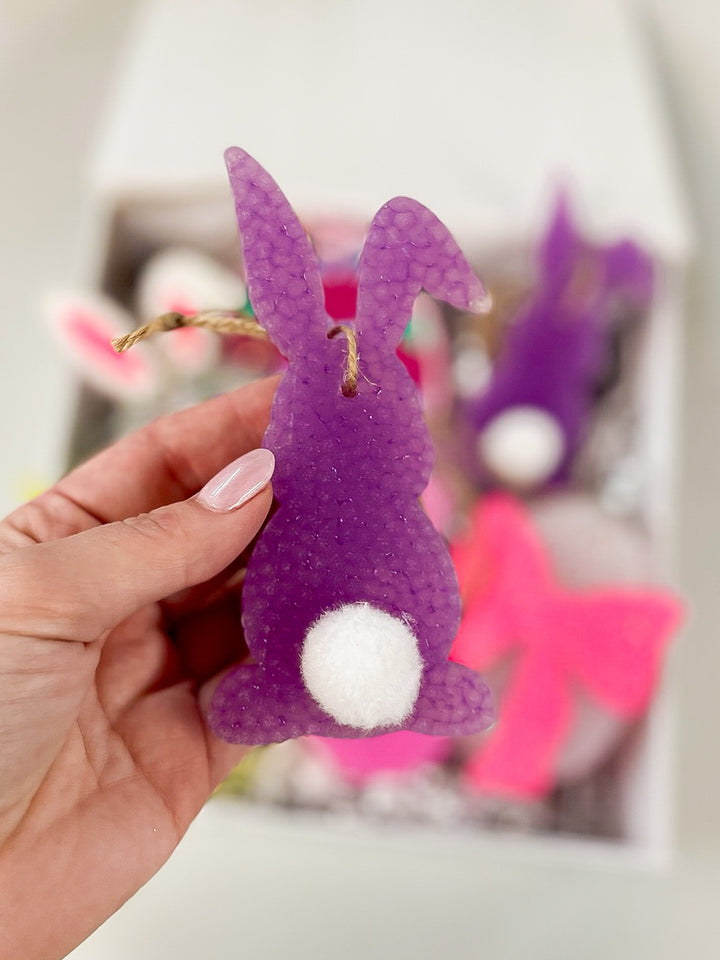 Purple Easter Bunny Butts with Fluffy Tail Car Freshie in Various Scents