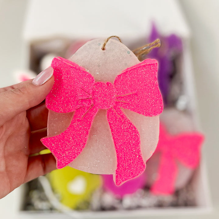 Easter Egg with Giant Bow Car Freshie in Various Scents