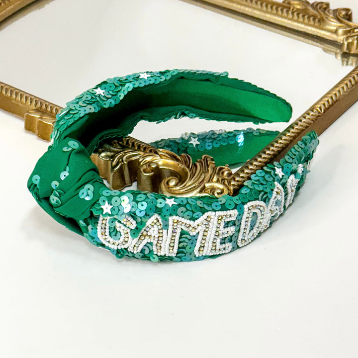 Green Gameday Sequin Headband