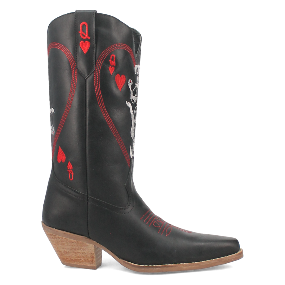 Online Exclusive | Dingo | Queen A Hearts Leather Boot in Black**PREORDER - Giddy Up Glamour Boutique