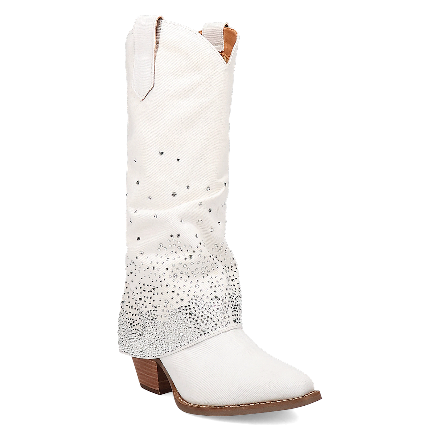 Online Exclusive | Dingo | Eye Candy Denim Leather Boot in White **PREORDER