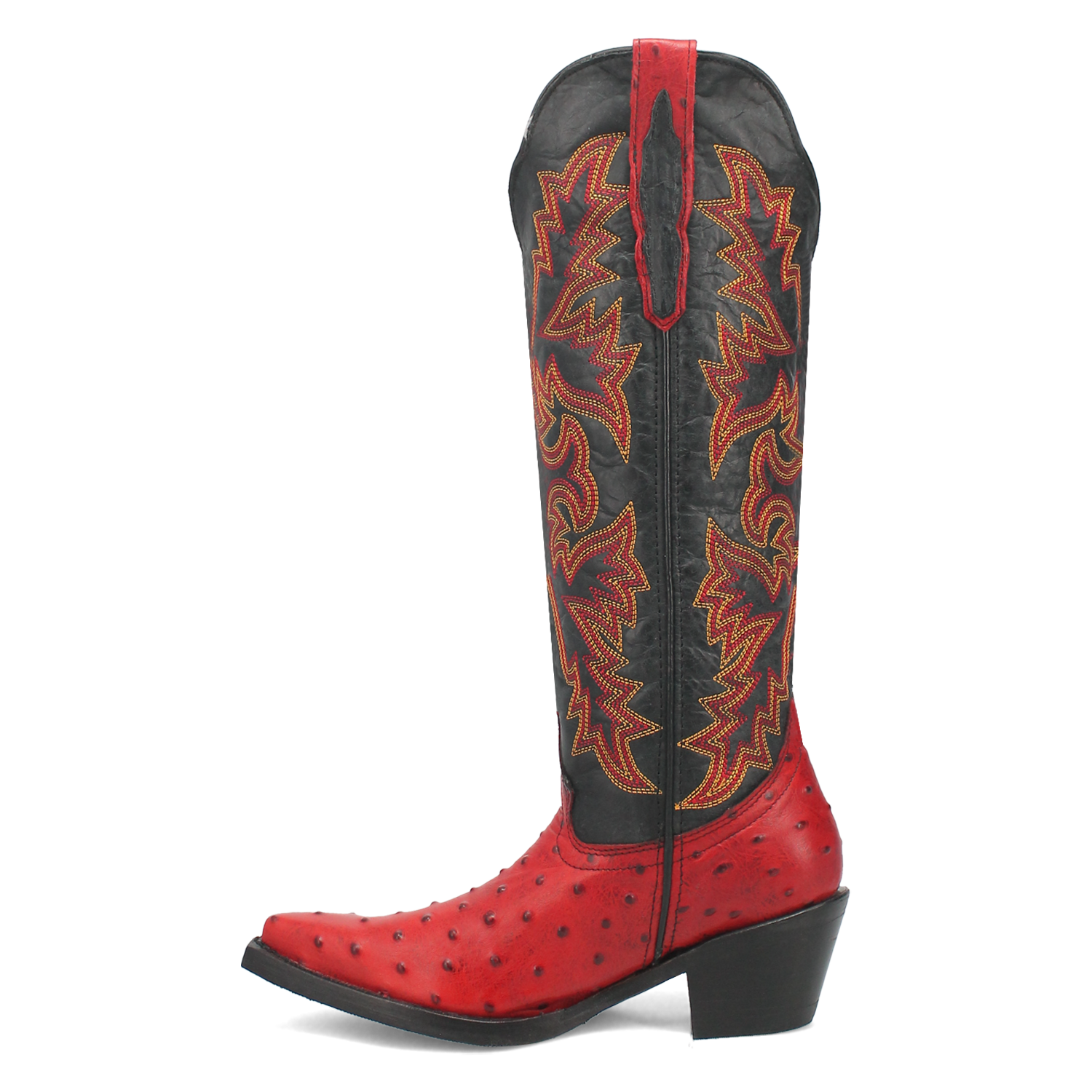 Online Exclusive | Dingo | Selene Leather Boot in Red and Black **PREORDER