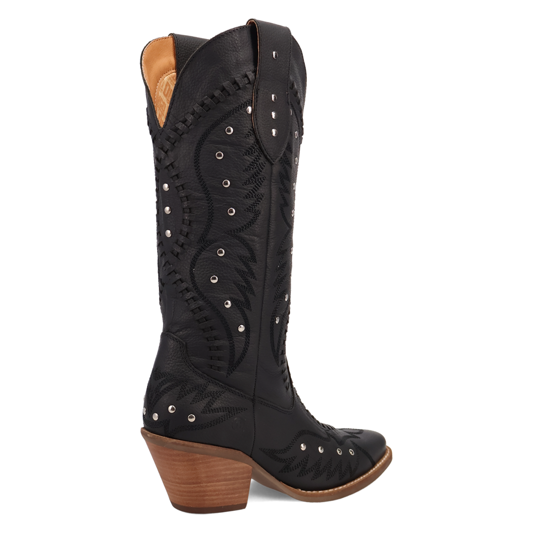 Online Exclusive | Dingo | Pretty 'N Pink Leather Boot in Black **PREORDER