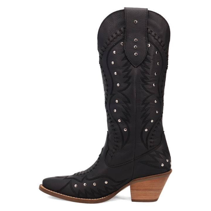Online Exclusive | Dingo | Pretty 'N Pink Leather Boot in Black **PREORDER