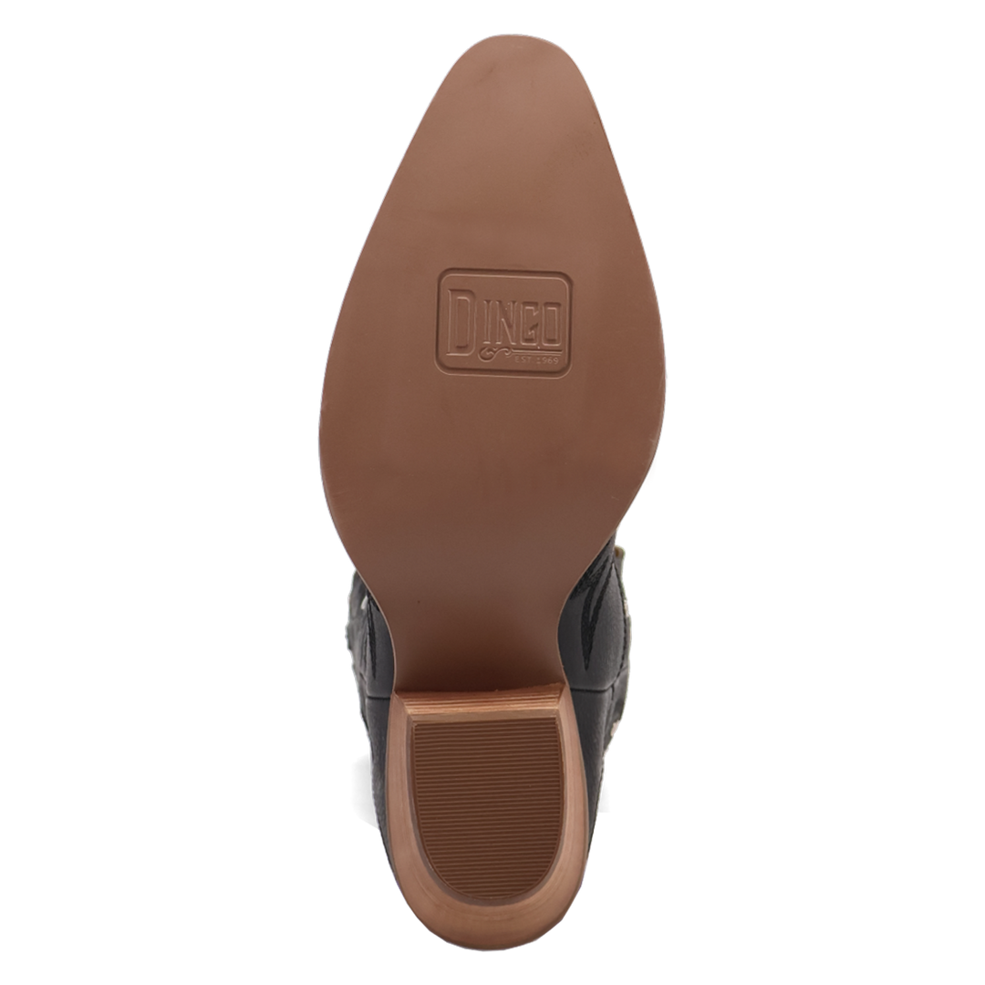 Online Exclusive | Dingo | Pretty 'N Pink Leather Boot in Black **PREORDER