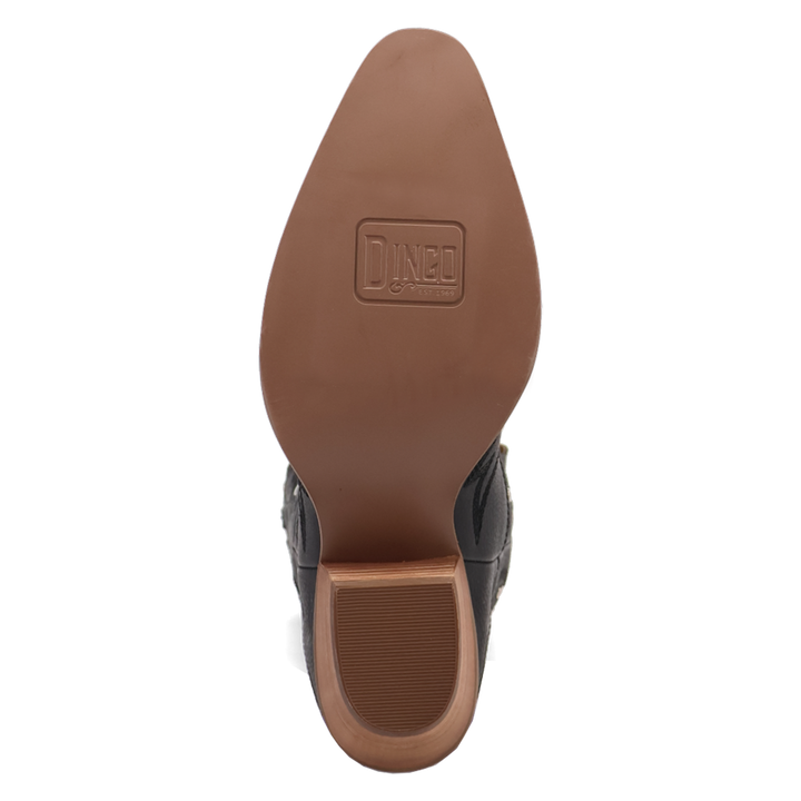 Online Exclusive | Dingo | Pretty 'N Pink Leather Boot in Black **PREORDER