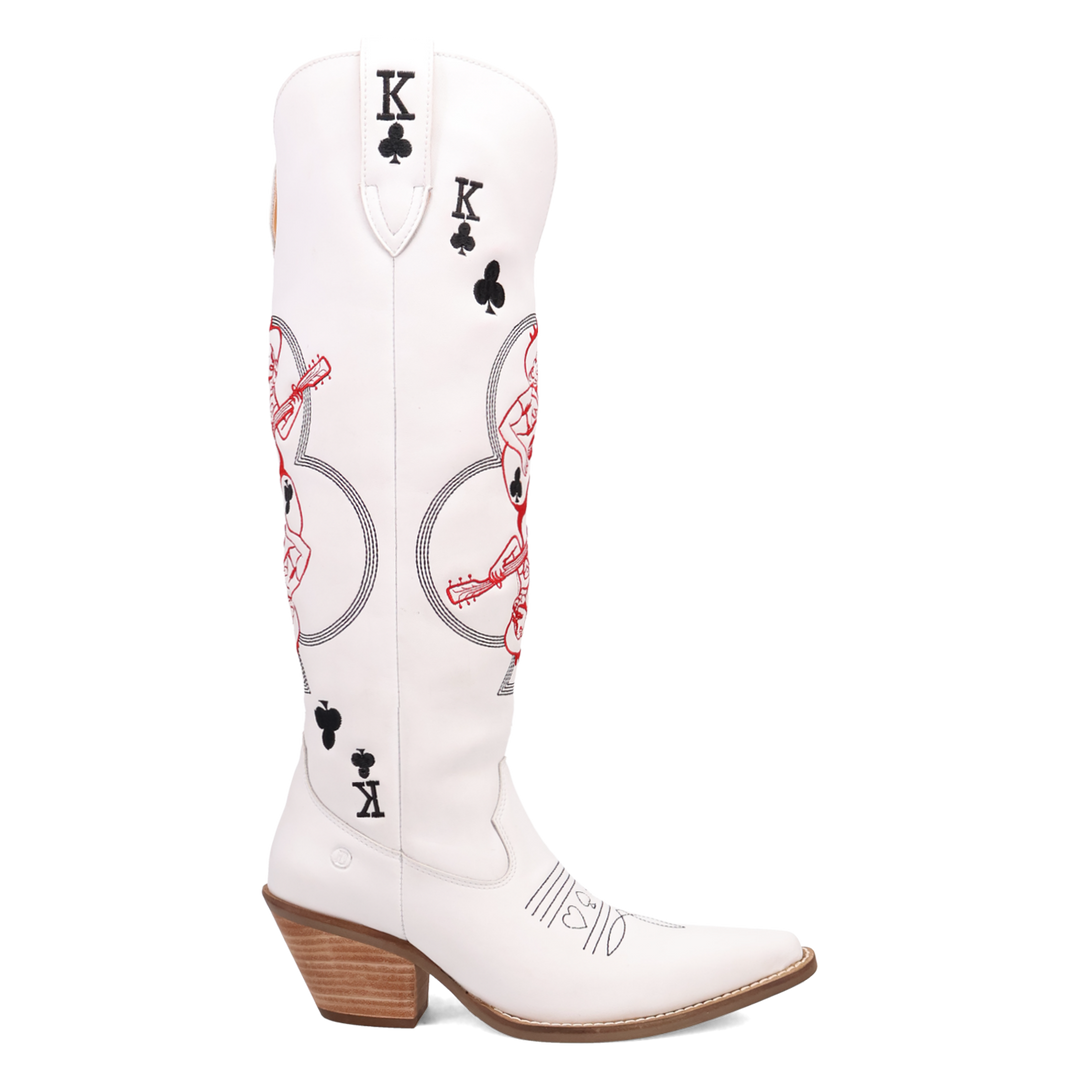 Online Exclusive | Dingo | King Of Clubs Leather Boot in White *** PREORDER