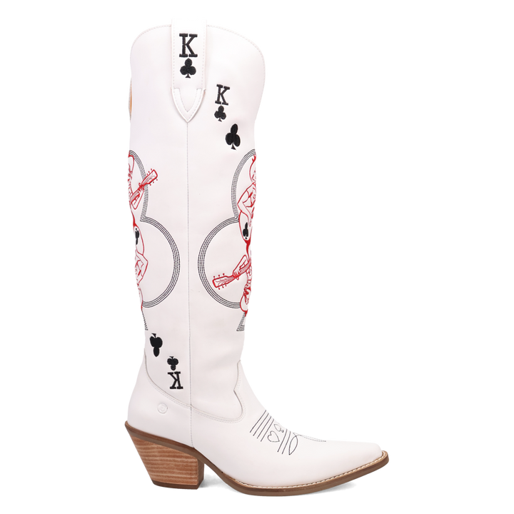 Online Exclusive | Dingo | King Of Clubs Leather Boot in White *** PREORDER