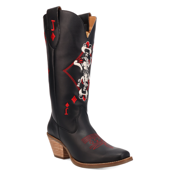 Online Exclusive | Dingo | Jack of Diamonds Leather Boot in Black **PREORDER