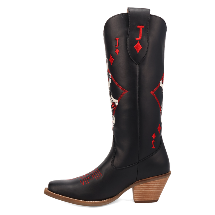 Online Exclusive | Dingo | Jack of Diamonds Leather Boot in Black **PREORDER