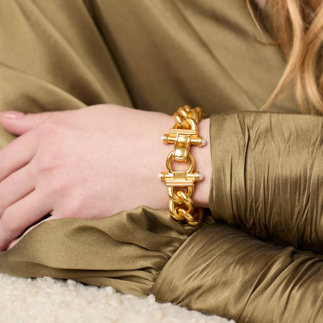Julie Vos | Dolce Link Pearl Bracelet in Gold
