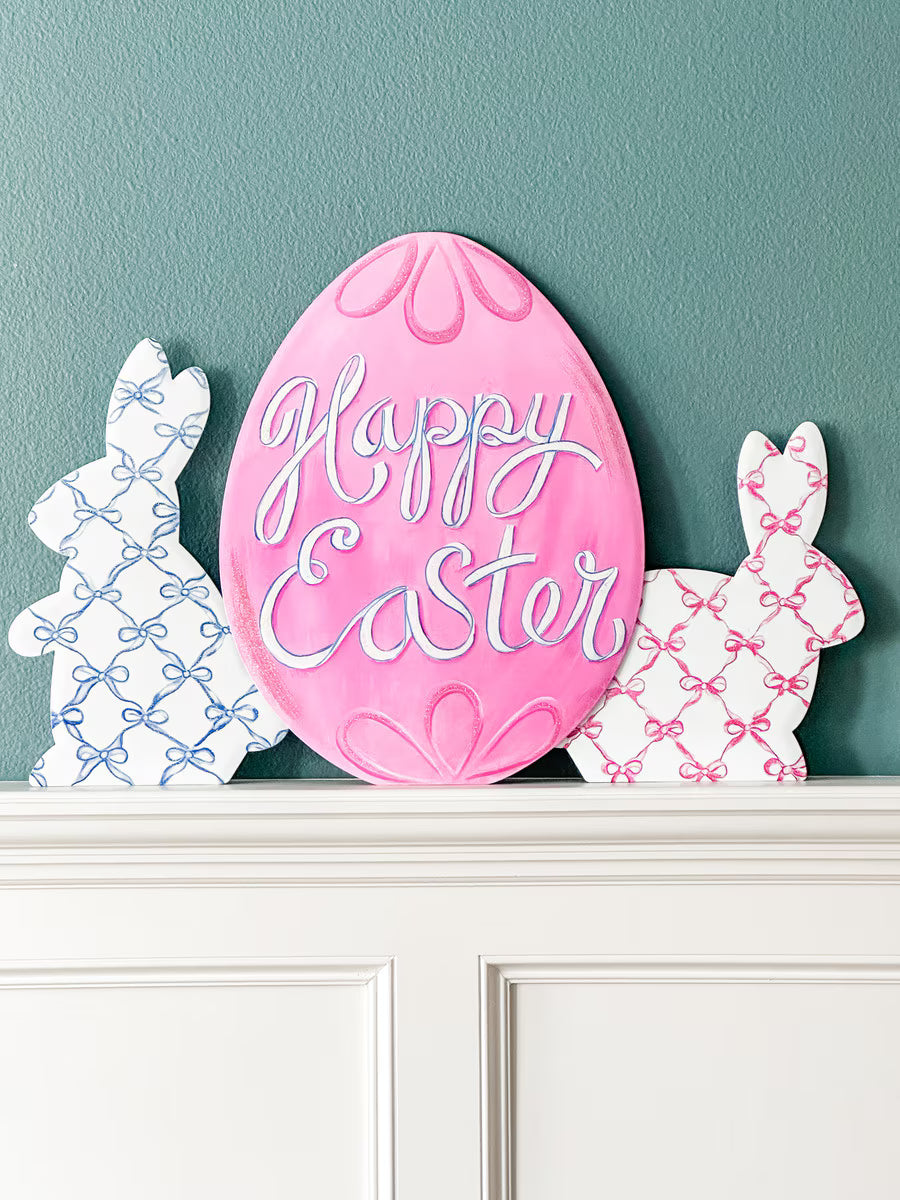 The Round Top Collection | Bowtiful Bunnies Garden Stakes in Multiple Color Options