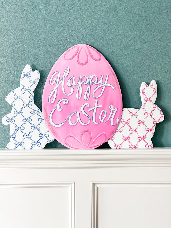 The Round Top Collection | Bowtiful Bunnies Garden Stakes in Multiple Color Options
