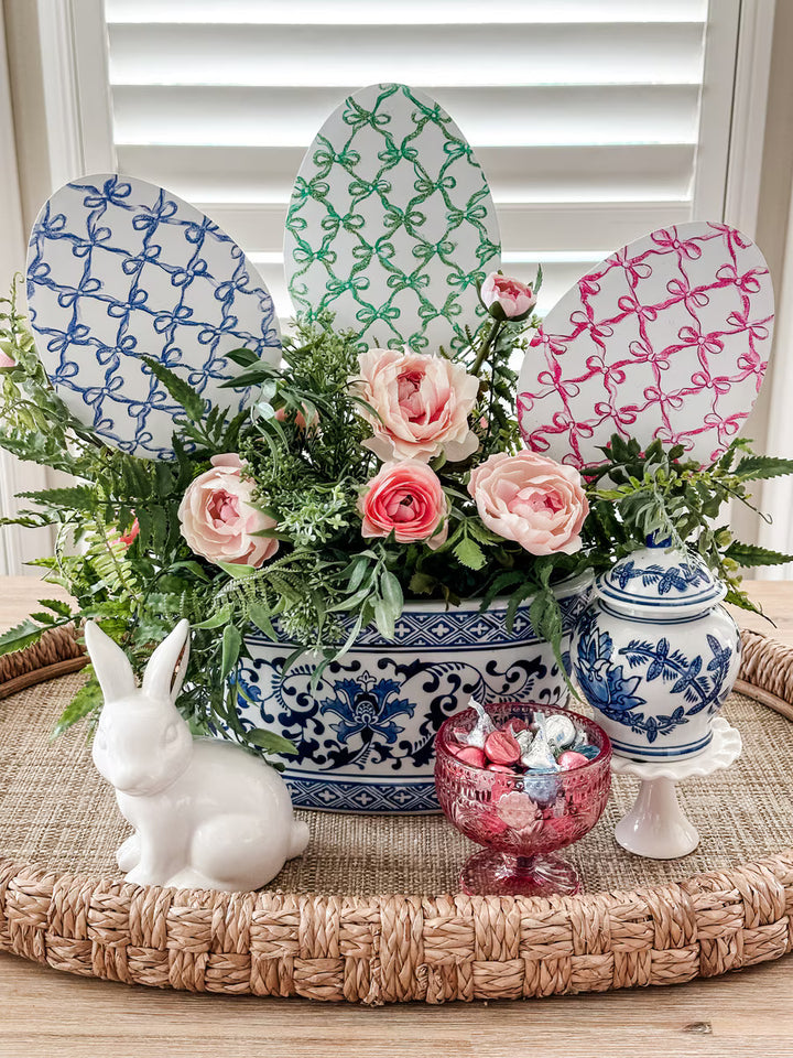 The Round Top Collection | Bowtiful Easter Eggs Small Garden Stakes in Multiple Color Options