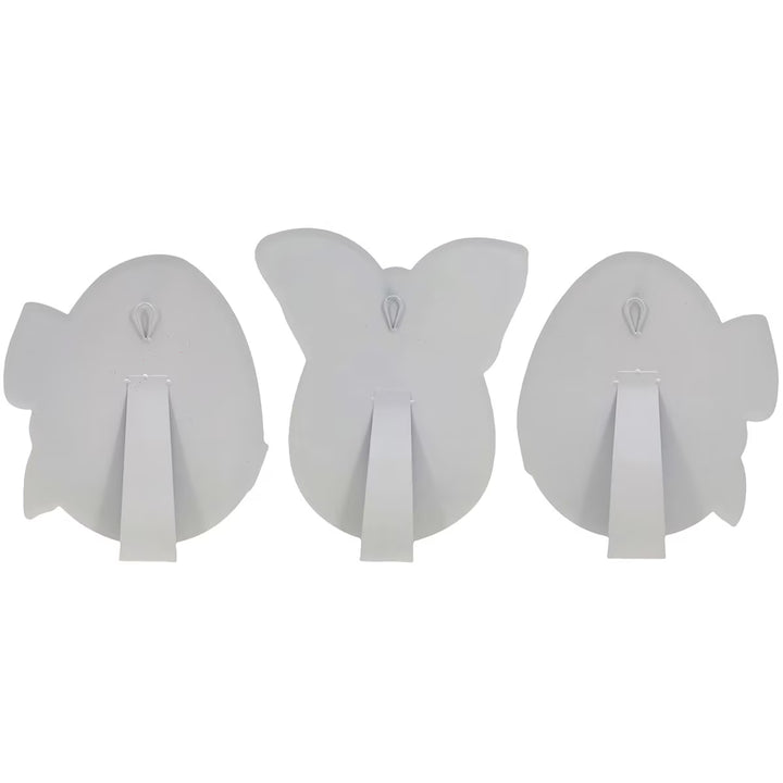 The Round Top Collection | Small Easter Eggs with Plaid Bows Stakes in Multiple Colors