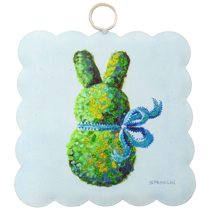 Mini Gallery Scalloped Edge Boxwood Bunny in Blue – Giddy Up Glamour ...