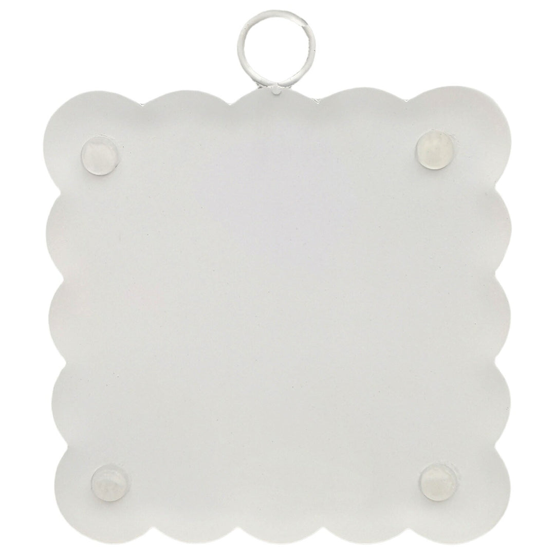 The Round Top Collection | Mini Gallery Scalloped Edge Boxwood Bunny in Blue