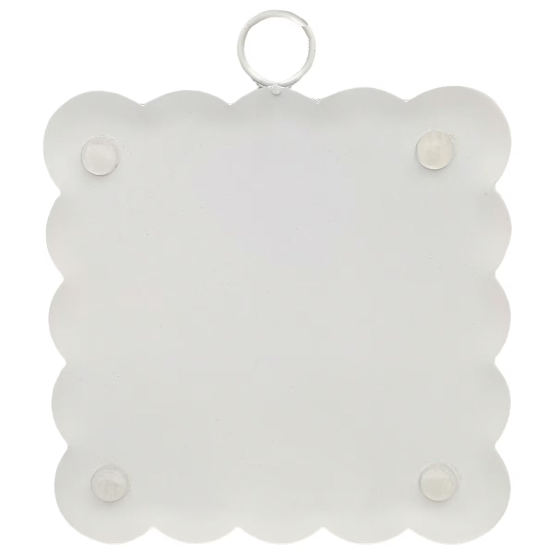 The Round Top Collection | Mini Gallery Scalloped Edge Boxwood Bunny in Pink