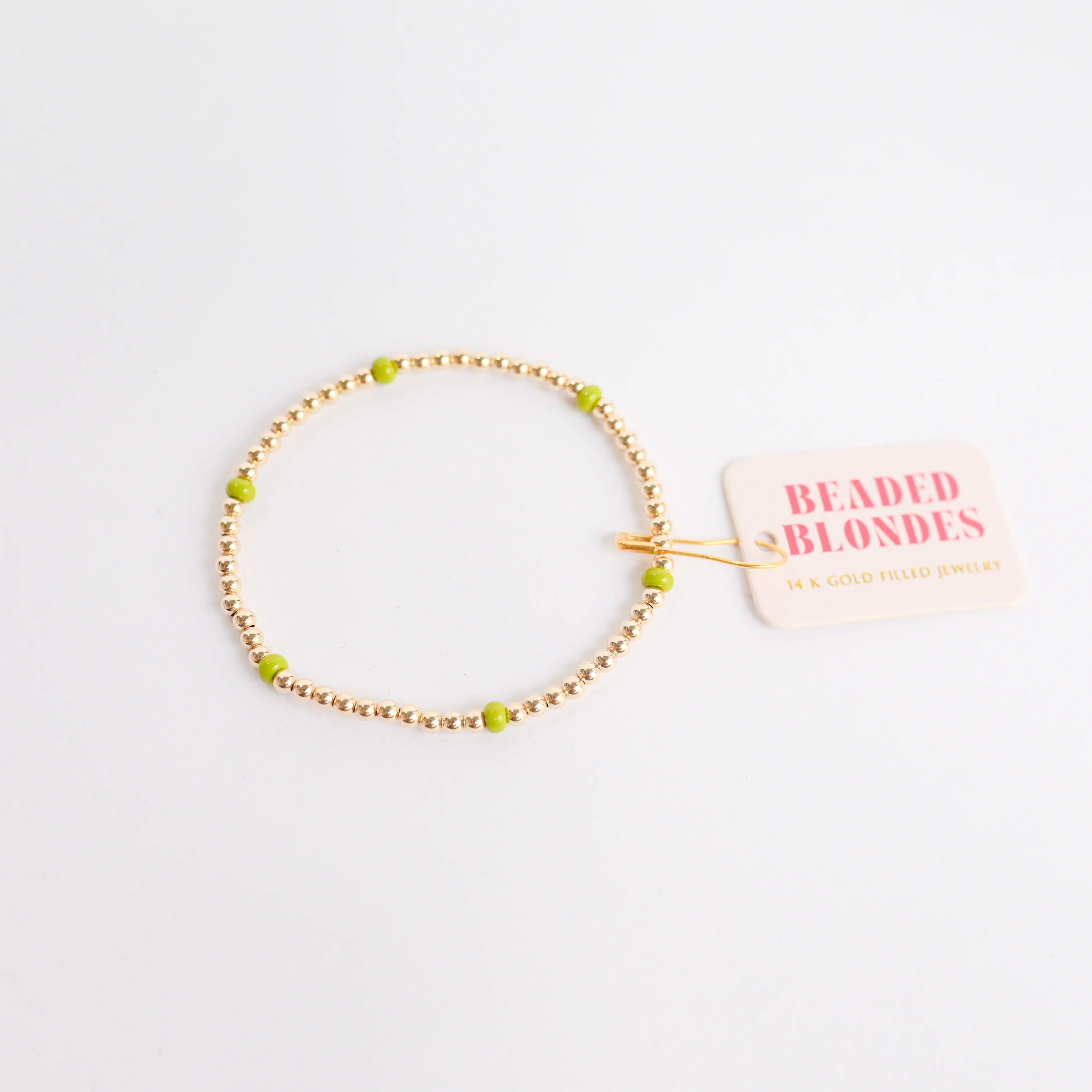 Beaded Blondes | Lime Green Poppi Bracelet - Giddy Up Glamour Boutique