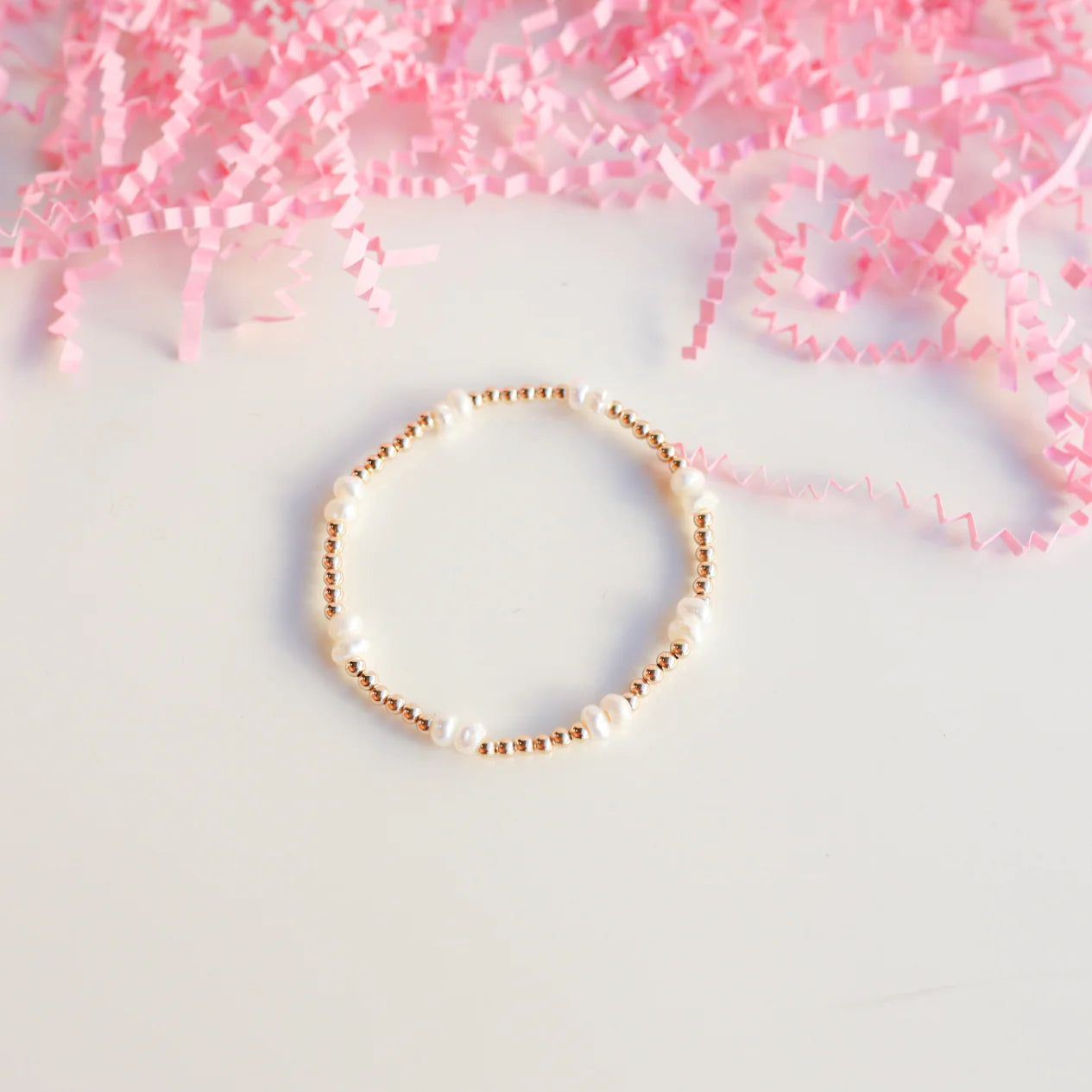 Beaded Blondes | Coastal Pearl Bracelet in Gold - Giddy Up Glamour Boutique