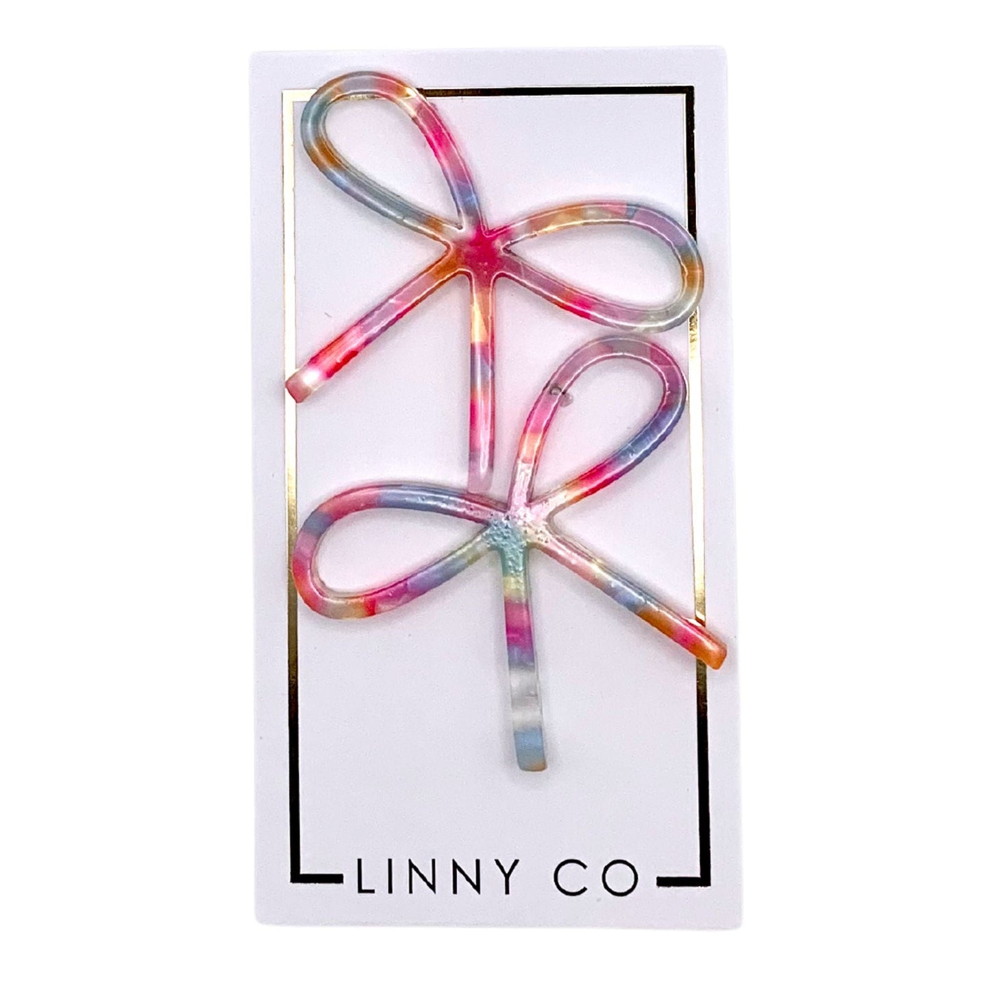 Linny Co | Lola Bow Earrings in Pink Sprinkles