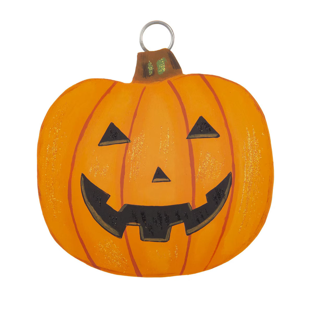 The Round Top Collection | Mini Jack O Lantern Pumpkin Charm with Grommet in Orange