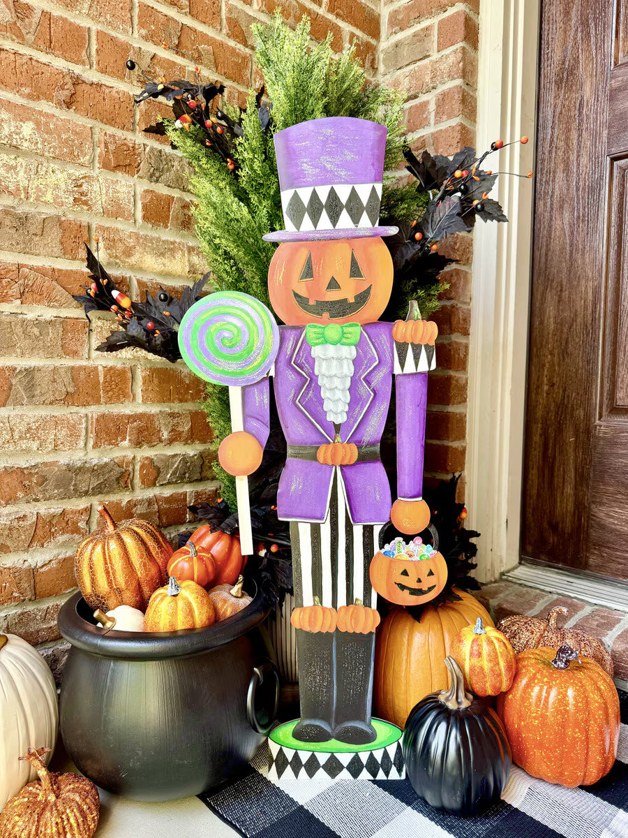 The Round Top Collection | Large Jack O Lantern Nutcracker
