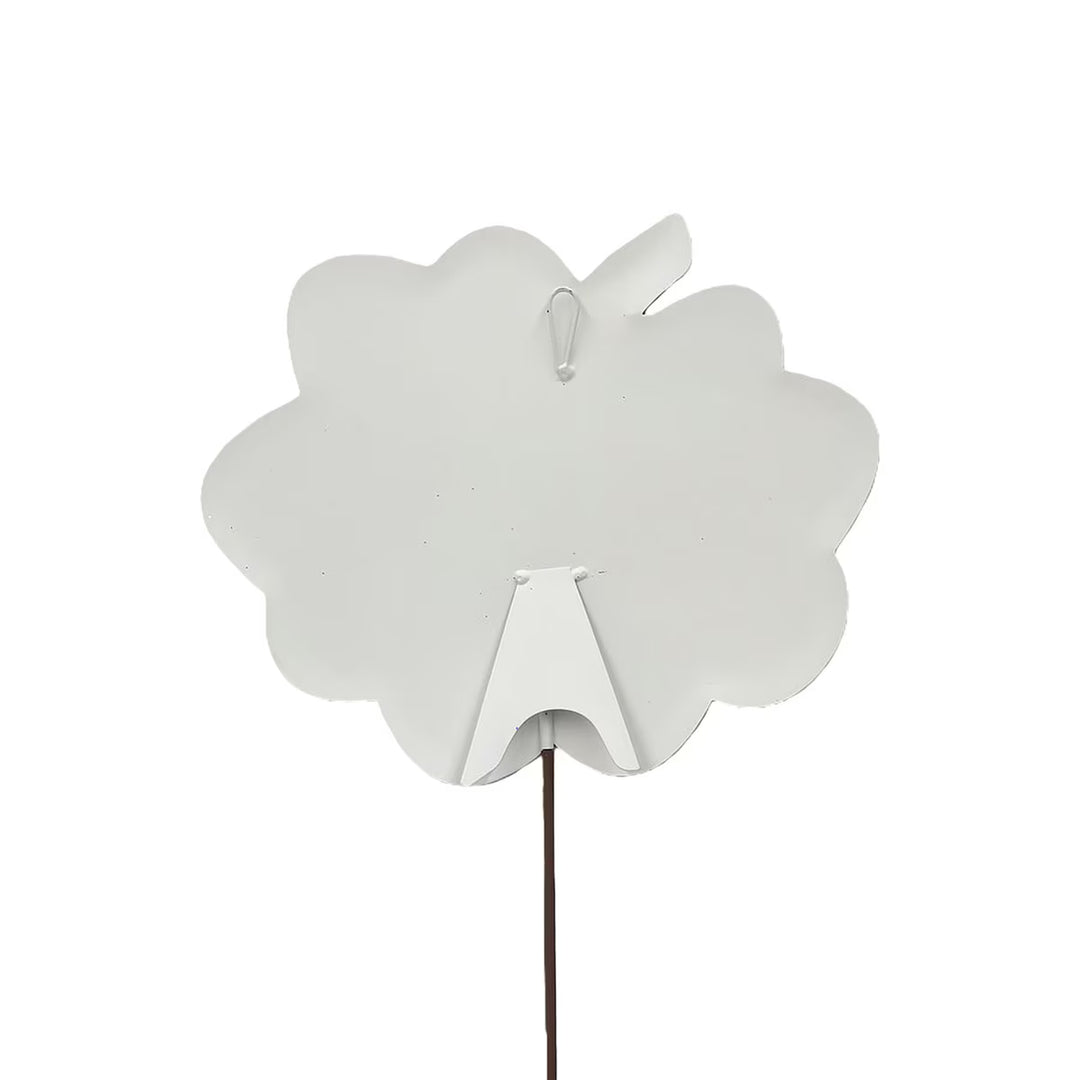 Back of Small Party Pumpkin by The Round Top Collection showing hanging loop, easel stand and garden stake display options.