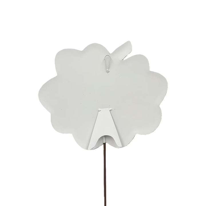 Back of Small Party Pumpkin by The Round Top Collection showing hanging loop, easel stand and garden stake display options.