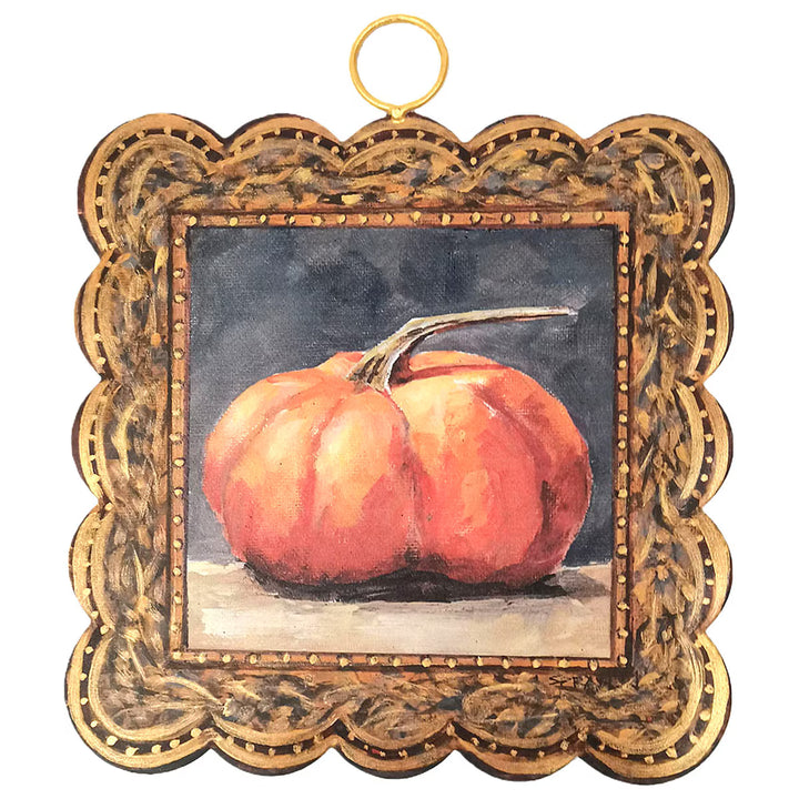 The Round Top Collection | Mini Gallery Art Scallop Gilded Orange Pumpkin